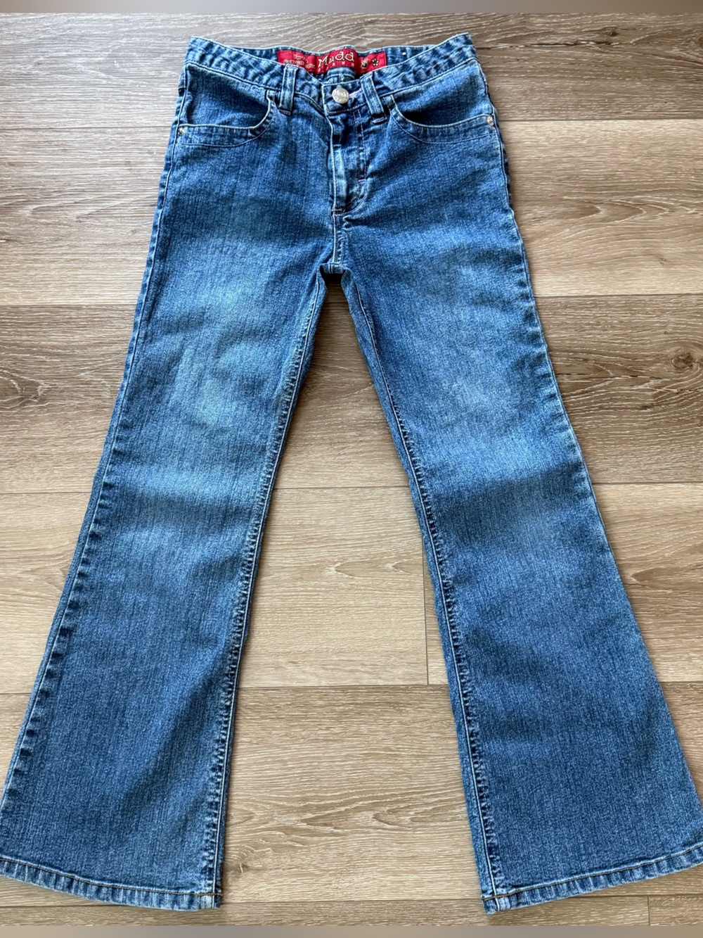 Girls Mudd Blue Flared Jeans Size 8 years
